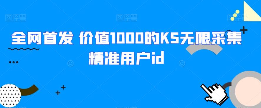 全网首发 价值1000的KS无限采集精准用户id网赚项目-副业赚钱-互联网创业-资源整合老八网赚